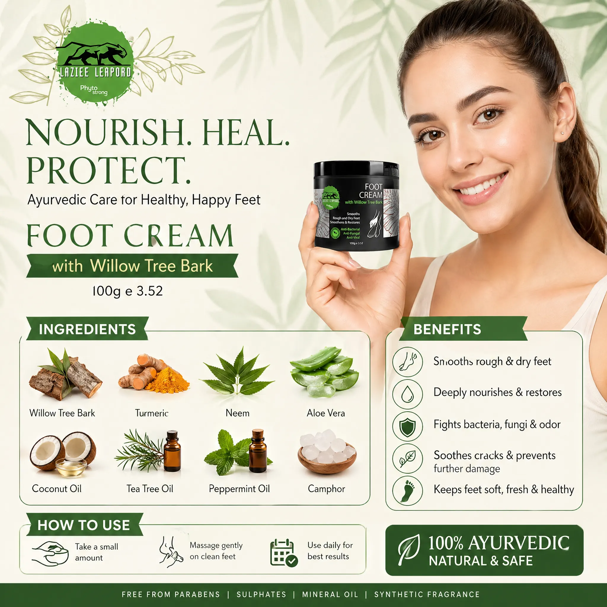 Foot Cream with Willow Tree Bark
